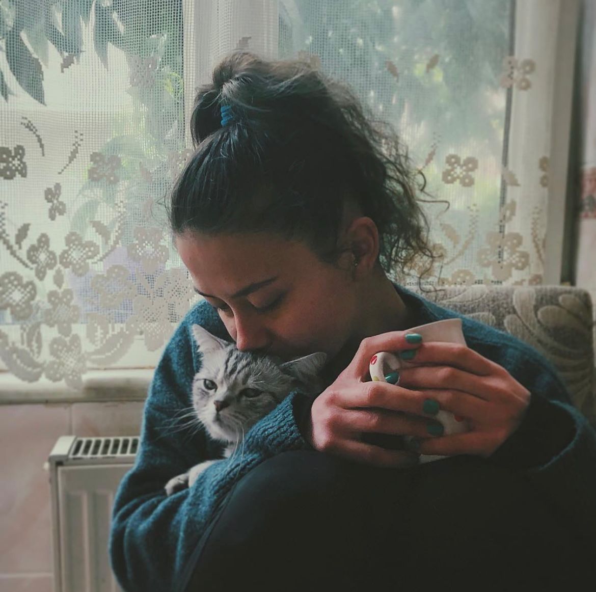Nida with cat